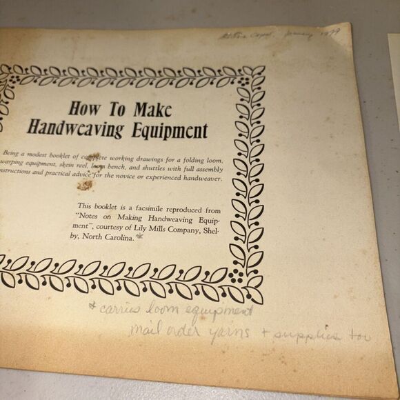 How To Make Handweaving Equipment / Handweavers Guild of America 1974 - Picture 3 of 7